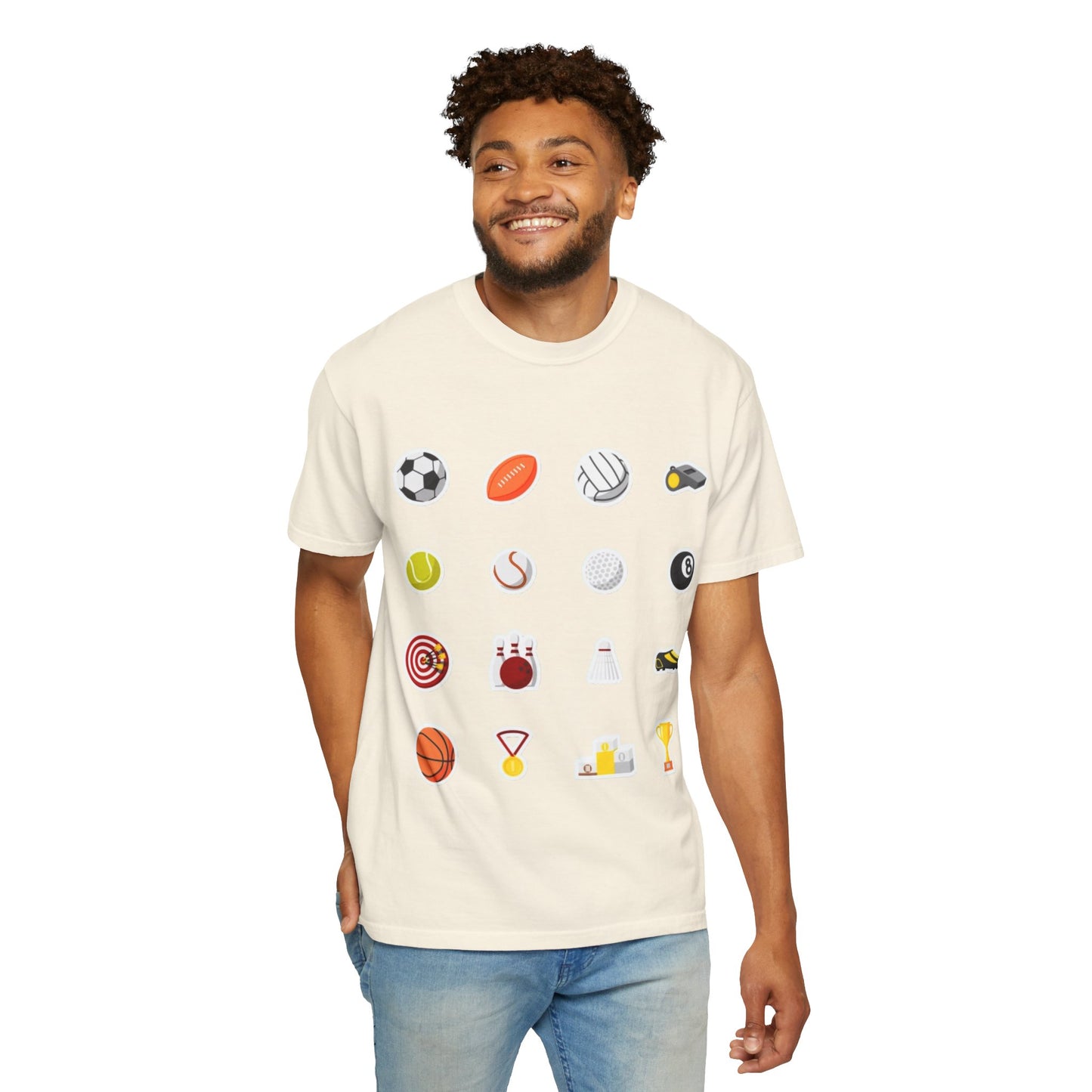 Sporty Icon T-Shirt, Casual Wear, Gift for Athletes, Sports Lovers, Fun Workout Shirt, Sports Themed Apparel