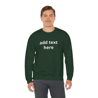 Custom Text Crewneck Sweatshirt — Minimal Personalized Pullover
