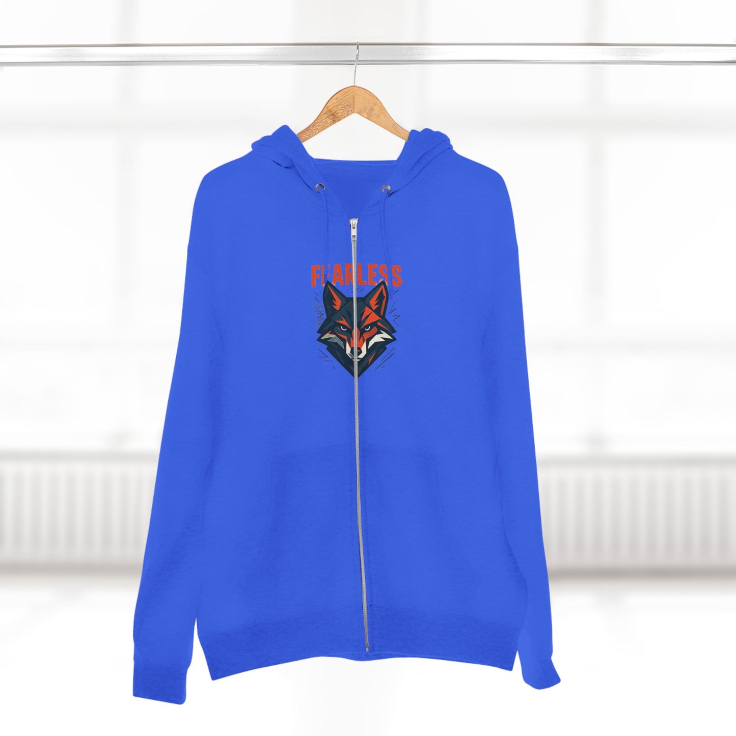 Fearless Wolf  Zip Hoodie | Cozy Layer for Adventurers, Perfect Gift for Animal Lovers, Everyday Casual Wear, Outdoor [...]