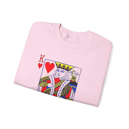Playing Card King Sweatshirt -  Crewneck, Cozy Fashion, Great for Gamers, Casual Wear, Perfect for Game Night, Gift Idea