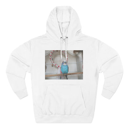 Bird Lover's Three-Panel Fleece Hoodie, Cozy Bird Sweatshirt, Pet Gift, Animal Lover Apparel, Cute Bird Design, Warm Winter Wear