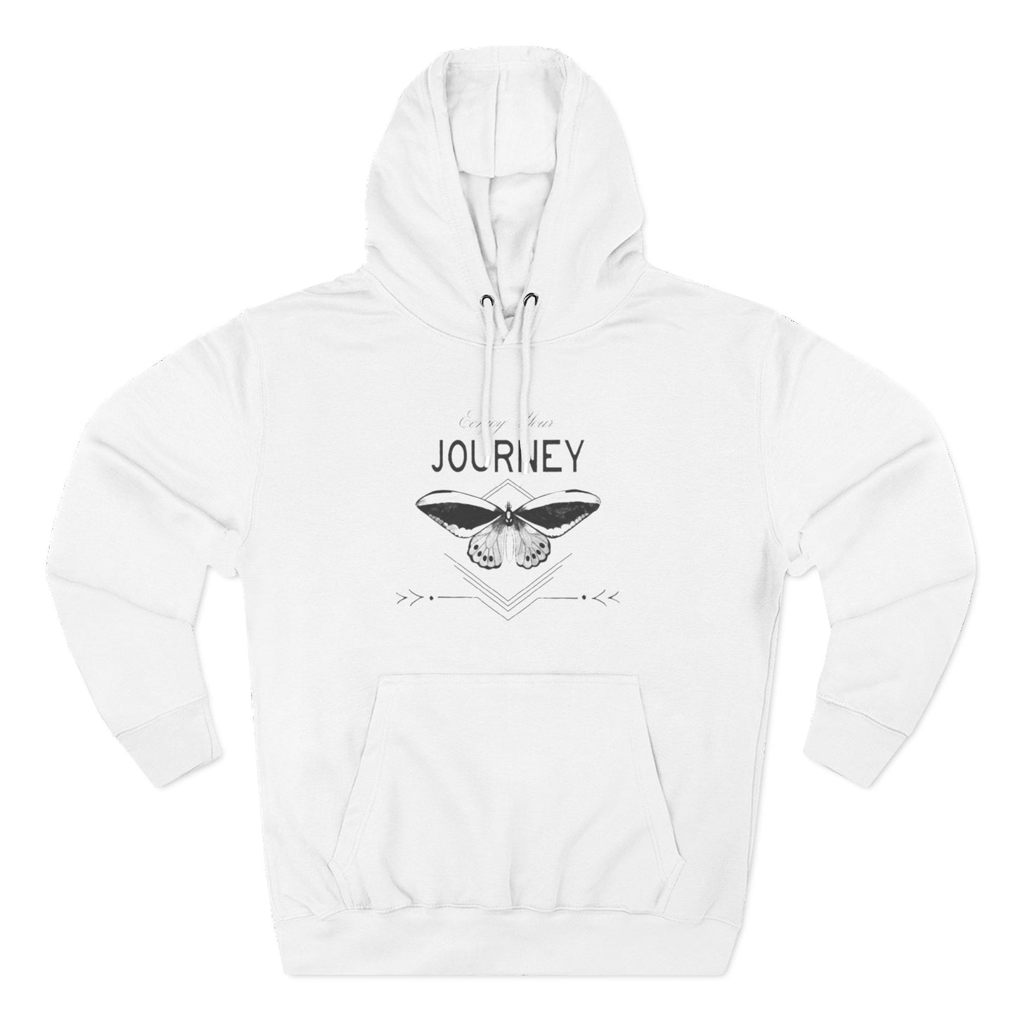 Journey Fleece Hoodie - Cozy White Pullover for Adventurers