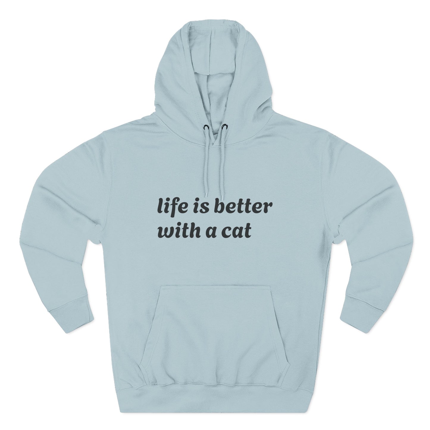 Cat Lover's Three-Panel Fleece Hoodie - Cozy Cat Hoodie, Gift for Cat Lovers, Cute Pet Apparel, Cat Mom Sweatshirt, Birthday Gift