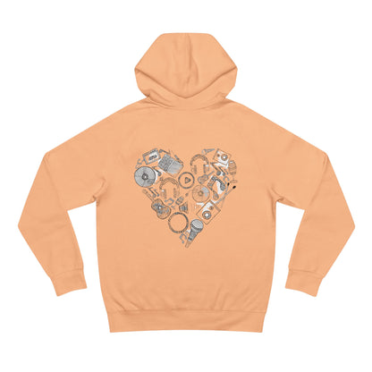 Stylish  Supply Hoodie with Artistic Heart Design | Cozy Sweatshirt for Music Lovers | Gift for Birthdays, Holidays, Casual Wear