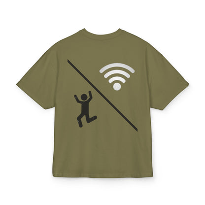 Half Human Half Wi-Fi Tee |  Cotton Box Shirt, Funny Graphic Tee, Gift for Tech Lovers, Quirky Casual Wear, Geeky Apparel