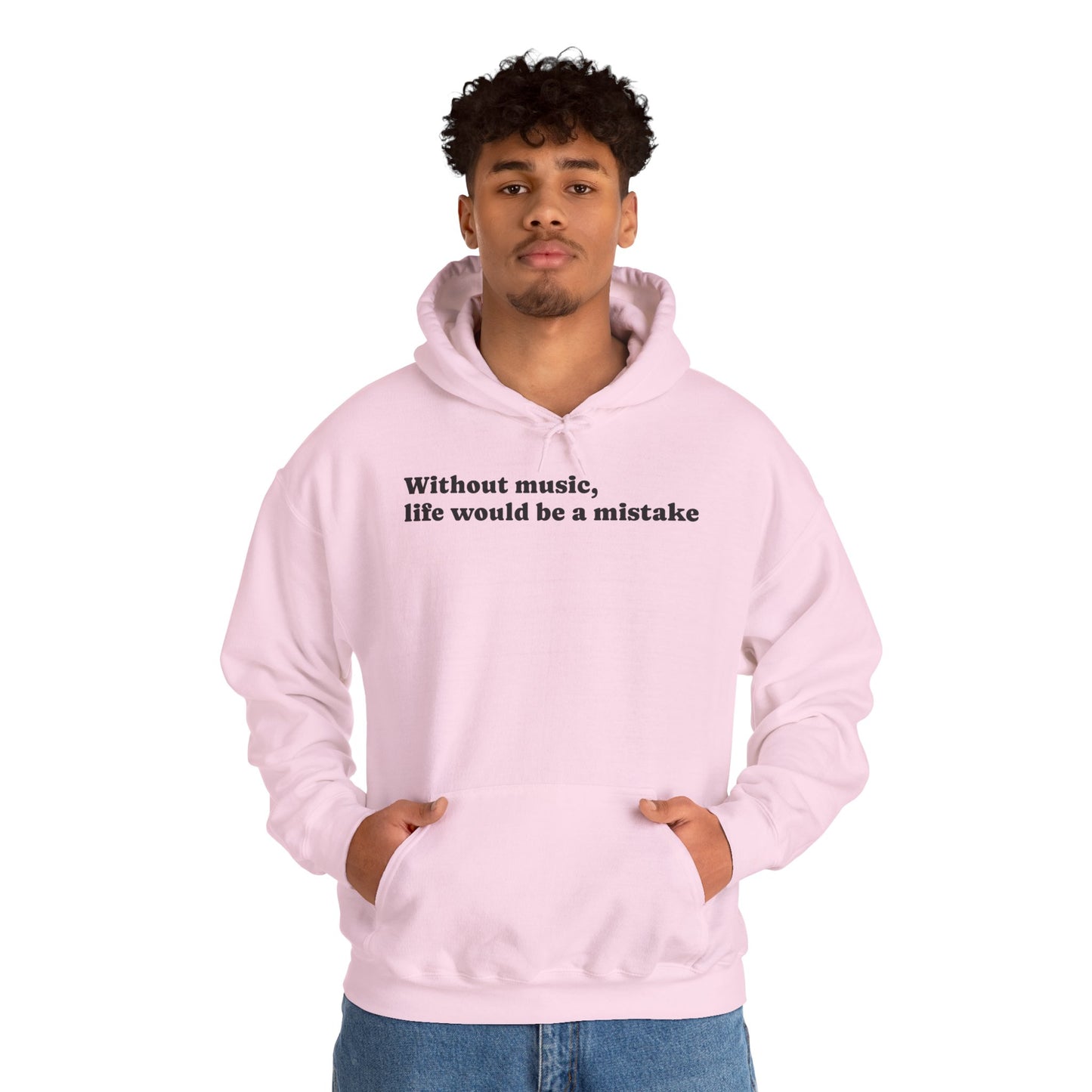 Music Lovers  Hooded Sweatshirt – 'Without Music, Life Would Be a Mistake'