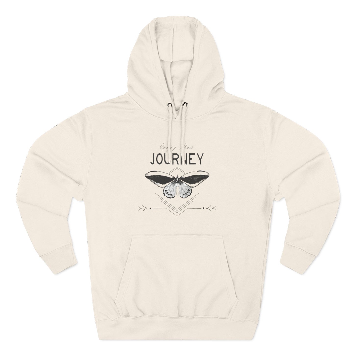 Journey Fleece Hoodie - Cozy White Pullover for Adventurers