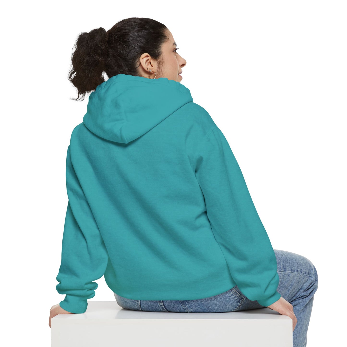Sporty  Garment-Dyed Hoodie - Casual Comfort for Sports Lovers,  Apparel, Activewear, Gift for Athletes, Cozy Loungewear