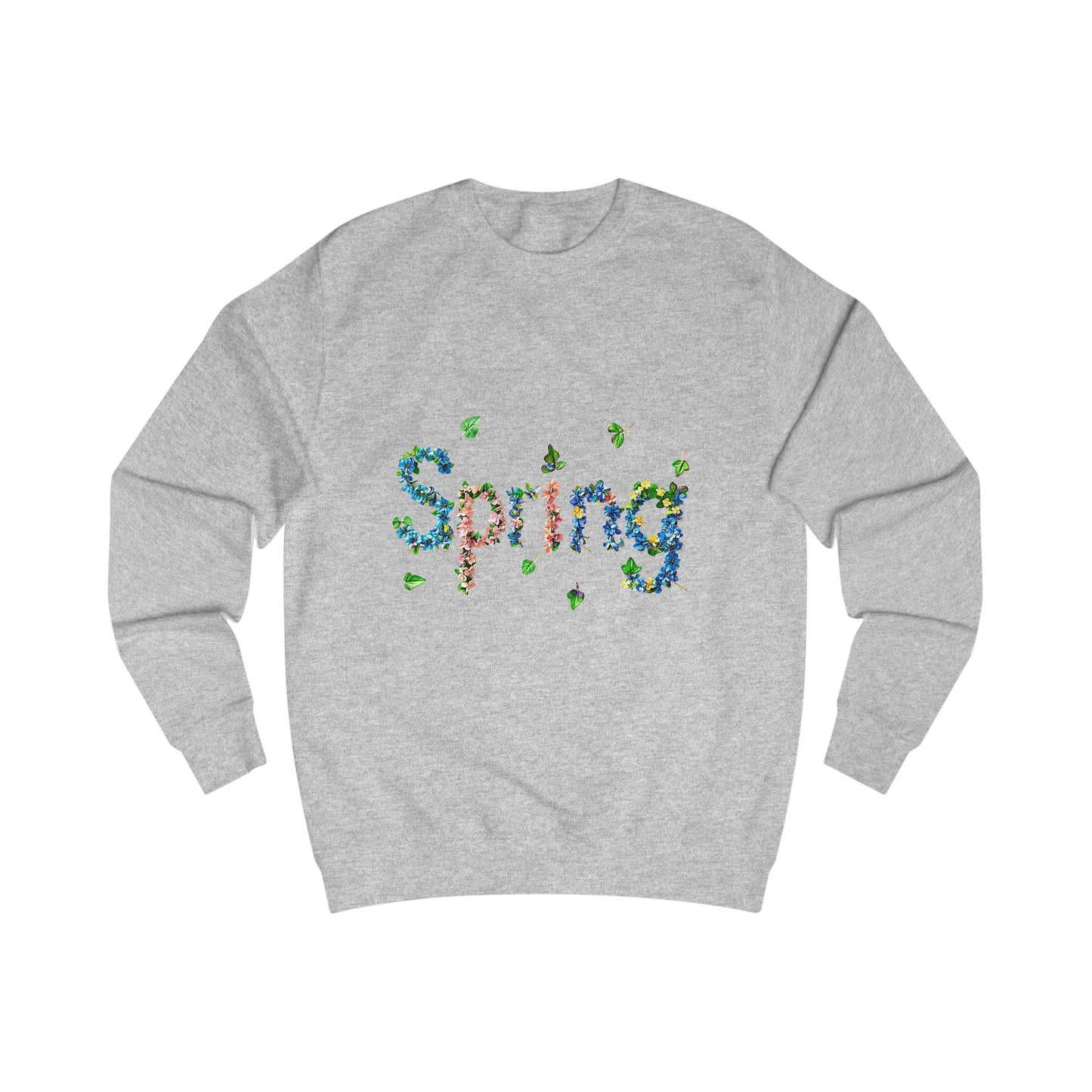 Spring Floral Sweatshirt, Cozy Spring Sweater, Gender Neutral Sweatshirt, Nature-Inspired Apparel, Perfect for Spring Celebrations