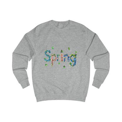 Spring Floral Sweatshirt, Cozy Spring Sweater, Gender Neutral Sweatshirt, Nature-Inspired Apparel, Perfect for Spring Celebrations