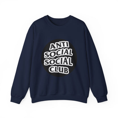 Crewneck Sweatshirt - Anti Social Club Edition, Cozy Sweatshirt, Streetwear Fashion, Gift for Introverts, Lounge Wear, Casual Outfit