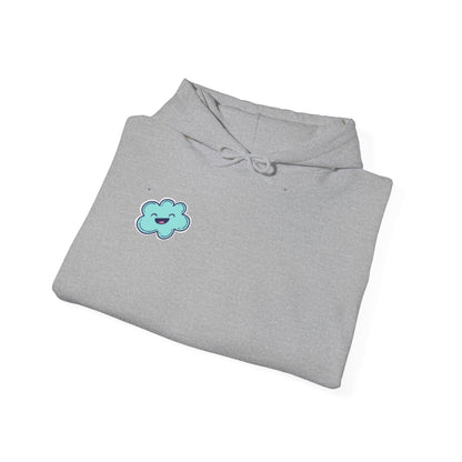 Cute Illustrated Hoodie with Flowers,  Sweatshirt for Spring, Funny Cloud Design, Gift for Teens, Cozy Casual Wear
