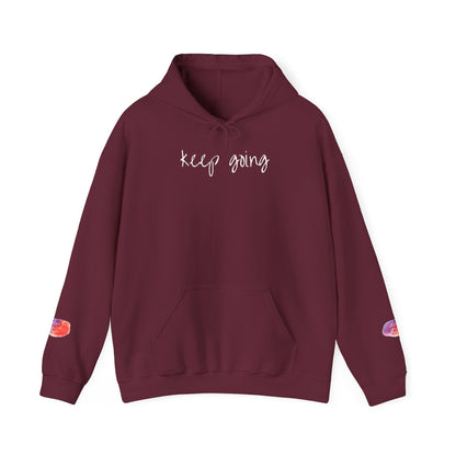 keep going design Heavy Blend™ Hooded Sweatshirt