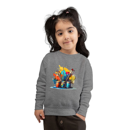 Creative Little Artist Toddler Sweatshirt, Kids Art Sweatshirt, Colorful Kids Sweater, Toddler Gift, Birthday Present, Painting Lover
