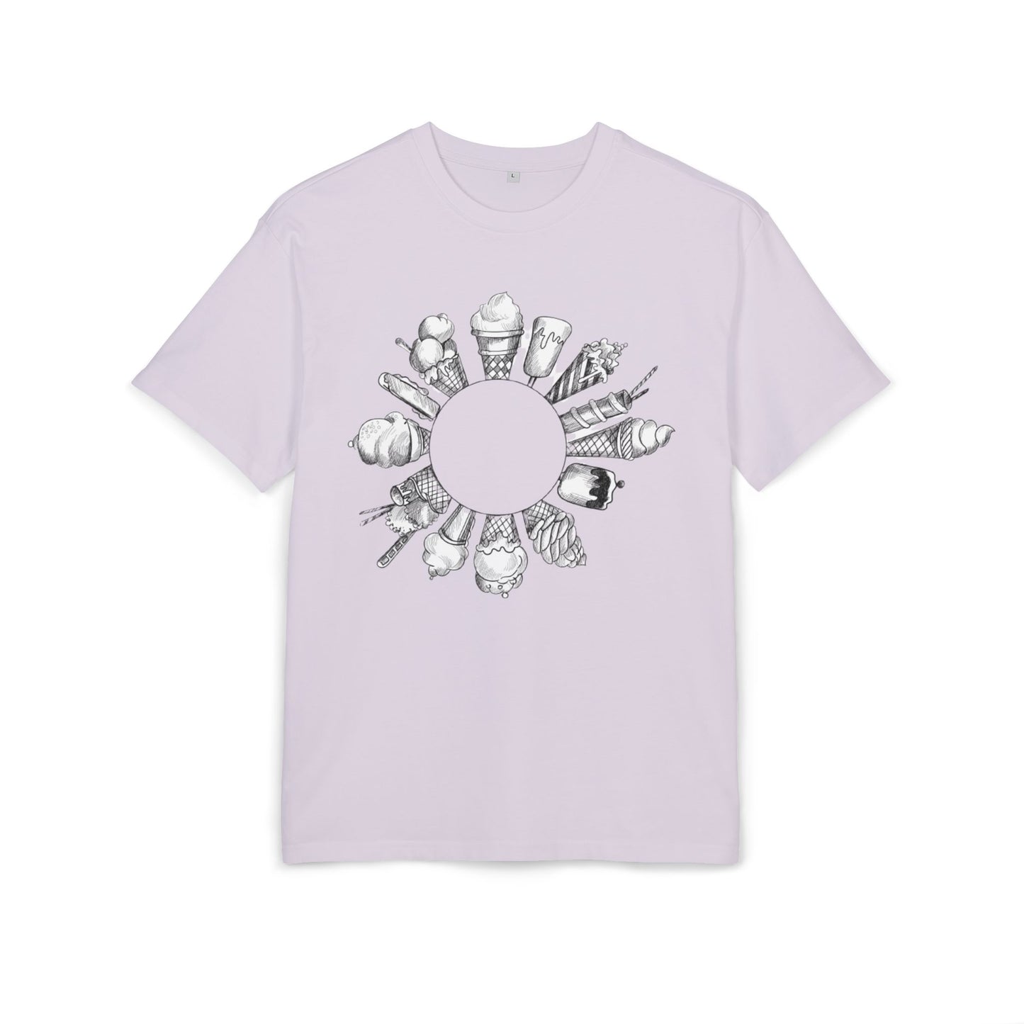 Ice Cream Lovers  Heavy Oversize Tee, Summer Fashion, Casual Wear, Gift for Foodies, Ice Cream Enthusiasts, Comfort Tee