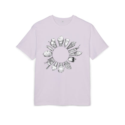 Ice Cream Lovers  Heavy Oversize Tee, Summer Fashion, Casual Wear, Gift for Foodies, Ice Cream Enthusiasts, Comfort Tee