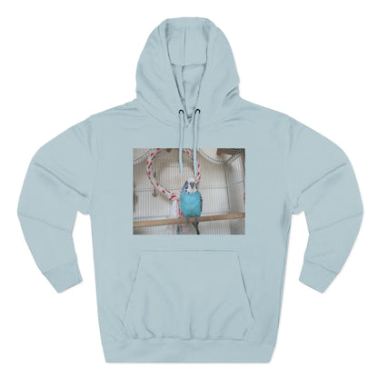 Bird Lover's Three-Panel Fleece Hoodie, Cozy Bird Sweatshirt, Pet Gift, Animal Lover Apparel, Cute Bird Design, Warm Winter Wear