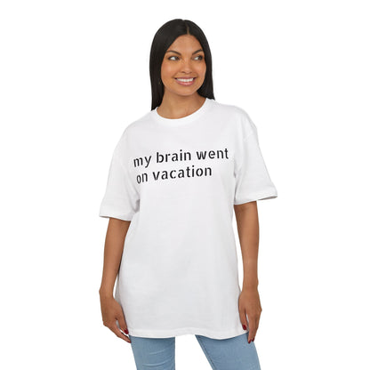 Vacation Vibes  Heavy Oversize Tee, Relaxed Fit Shirt, Casual Wear, Travel Shirt, Gift for Her, Funny Quote Tee