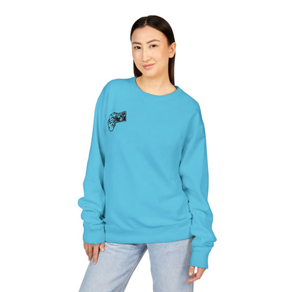 ComfortWash® Garment Dyed Crewneck Sweatshirt, Casual Gamer Sweatshirt, Video Game Lover Gift, Cozy Lounge Wear