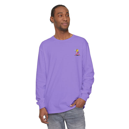 Rock Star  Long Sleeve Tee, Garment-Dyed Shirt for Music Lovers, Streetwear, Concert Casual, Unique Gift Idea