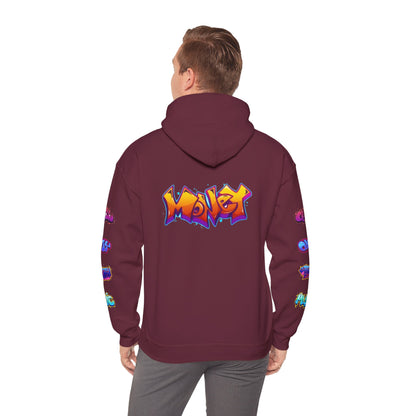 Graffiti Art  Hoodie - Cozy Streetwear, Unique Gift for Art Lovers, Perfect for Festivals, Casual Wear, Cool Graphic Sweatshirt