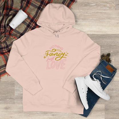 Nothing Fancy Just Love King Hooded Sweatshirt, Cozy Gift for Him, Valentine's Day Gift, Casual Wear, Everyday Comfort Sweatshirt