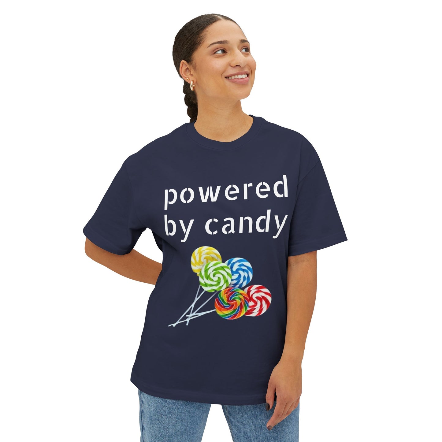 Candy-Themed  Oversized Boxy Tee, Sweet Treat Shirt, Fun Summer Tee, Trendy Casual Wear, Gift for Candy Lovers, Party Shirt, [...]