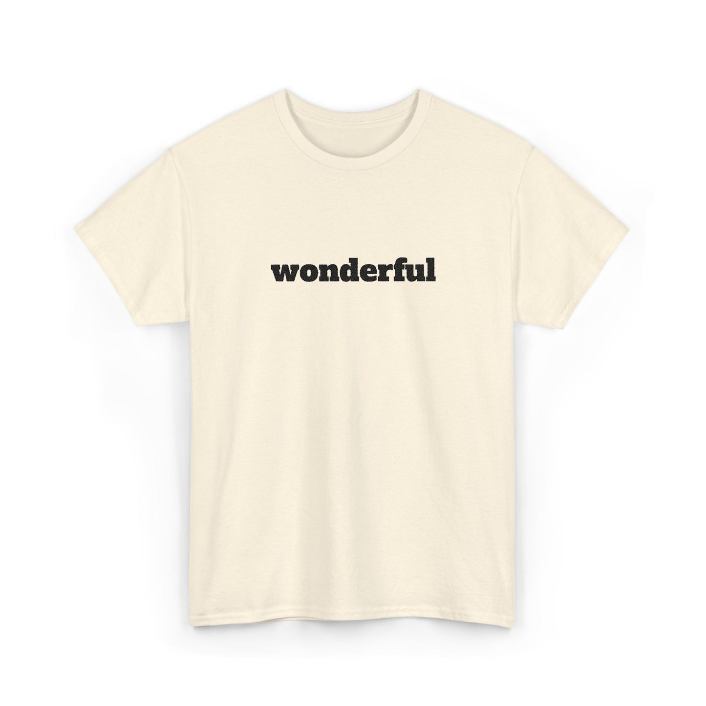 Wonderful Vibes  Heavy Cotton Tee, Casual Graphic Tee, Gift for Friends, Positive Affirmation Shirt, Everyday Wear, Birthday Gift
