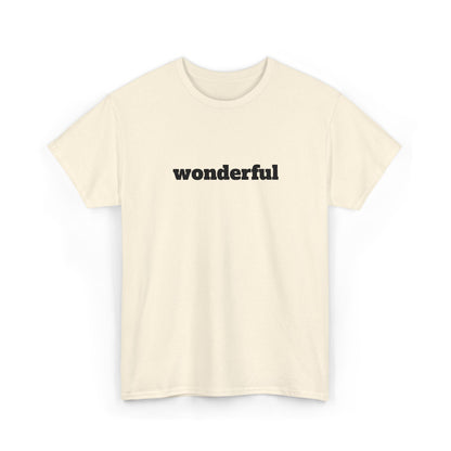 Wonderful Vibes  Heavy Cotton Tee, Casual Graphic Tee, Gift for Friends, Positive Affirmation Shirt, Everyday Wear, Birthday Gift