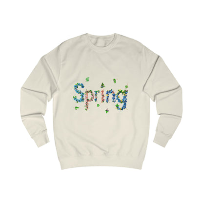 Spring Floral Sweatshirt, Cozy Spring Sweater, Gender Neutral Sweatshirt, Nature-Inspired Apparel, Perfect for Spring Celebrations