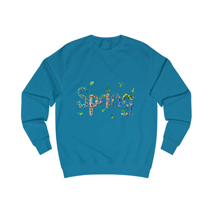 Spring Floral Sweatshirt, Cozy Spring Sweater, Gender Neutral Sweatshirt, Nature-Inspired Apparel, Perfect for Spring Celebrations