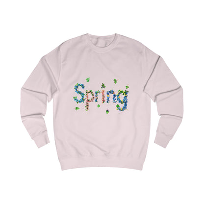 Spring Floral Sweatshirt, Cozy Spring Sweater, Gender Neutral Sweatshirt, Nature-Inspired Apparel, Perfect for Spring Celebrations