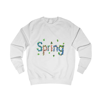 Spring Floral Sweatshirt, Cozy Spring Sweater, Gender Neutral Sweatshirt, Nature-Inspired Apparel, Perfect for Spring Celebrations