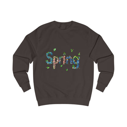 Spring Floral Sweatshirt, Cozy Spring Sweater, Gender Neutral Sweatshirt, Nature-Inspired Apparel, Perfect for Spring Celebrations