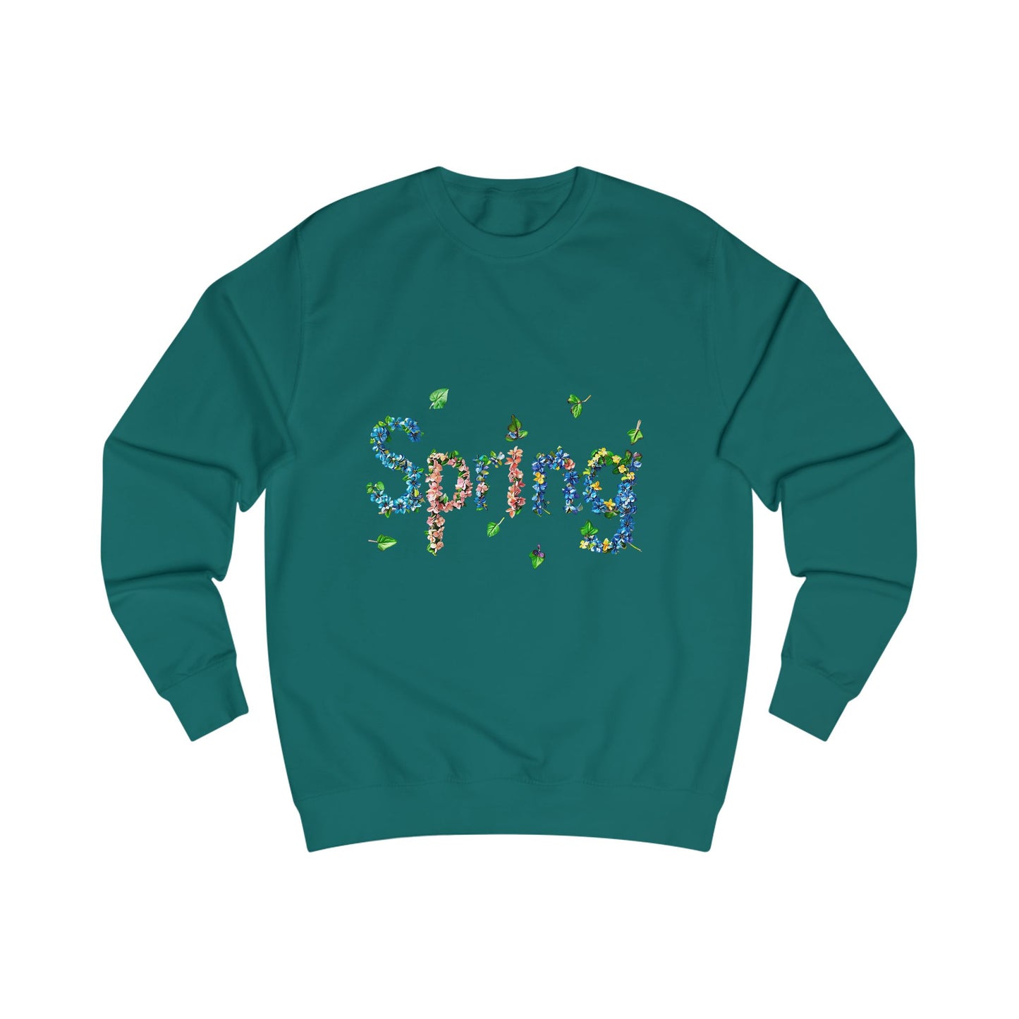 Spring Floral Sweatshirt, Cozy Spring Sweater, Gender Neutral Sweatshirt, Nature-Inspired Apparel, Perfect for Spring Celebrations