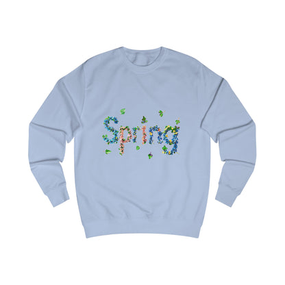 Spring Floral Sweatshirt, Cozy Spring Sweater, Gender Neutral Sweatshirt, Nature-Inspired Apparel, Perfect for Spring Celebrations