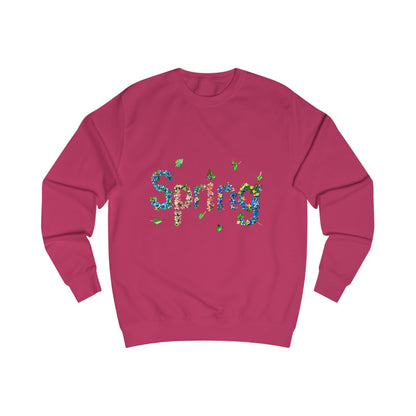 Spring Floral Sweatshirt, Cozy Spring Sweater, Gender Neutral Sweatshirt, Nature-Inspired Apparel, Perfect for Spring Celebrations