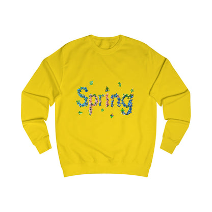 Spring Floral Sweatshirt, Cozy Spring Sweater, Gender Neutral Sweatshirt, Nature-Inspired Apparel, Perfect for Spring Celebrations