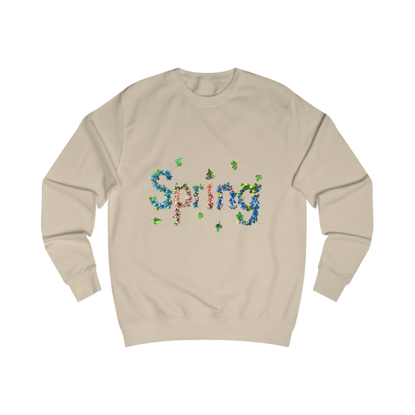 Spring Floral Sweatshirt, Cozy Spring Sweater, Gender Neutral Sweatshirt, Nature-Inspired Apparel, Perfect for Spring Celebrations