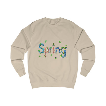 Spring Floral Sweatshirt, Cozy Spring Sweater, Gender Neutral Sweatshirt, Nature-Inspired Apparel, Perfect for Spring Celebrations