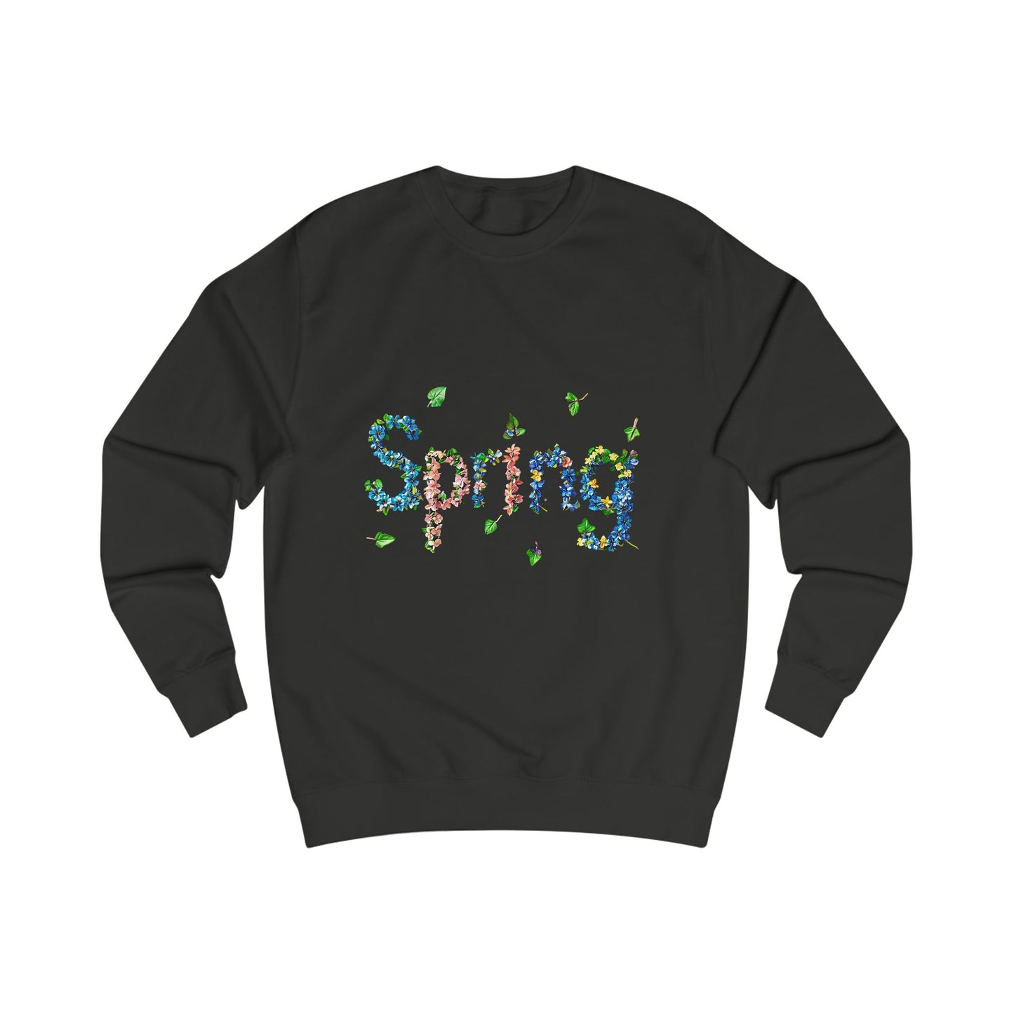 Spring Floral Sweatshirt, Cozy Spring Sweater, Gender Neutral Sweatshirt, Nature-Inspired Apparel, Perfect for Spring Celebrations