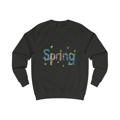 Spring Floral Sweatshirt, Cozy Spring Sweater, Gender Neutral Sweatshirt, Nature-Inspired Apparel, Perfect for Spring Celebrations