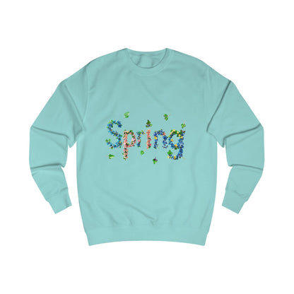 Spring Floral Sweatshirt, Cozy Spring Sweater, Gender Neutral Sweatshirt, Nature-Inspired Apparel, Perfect for Spring Celebrations