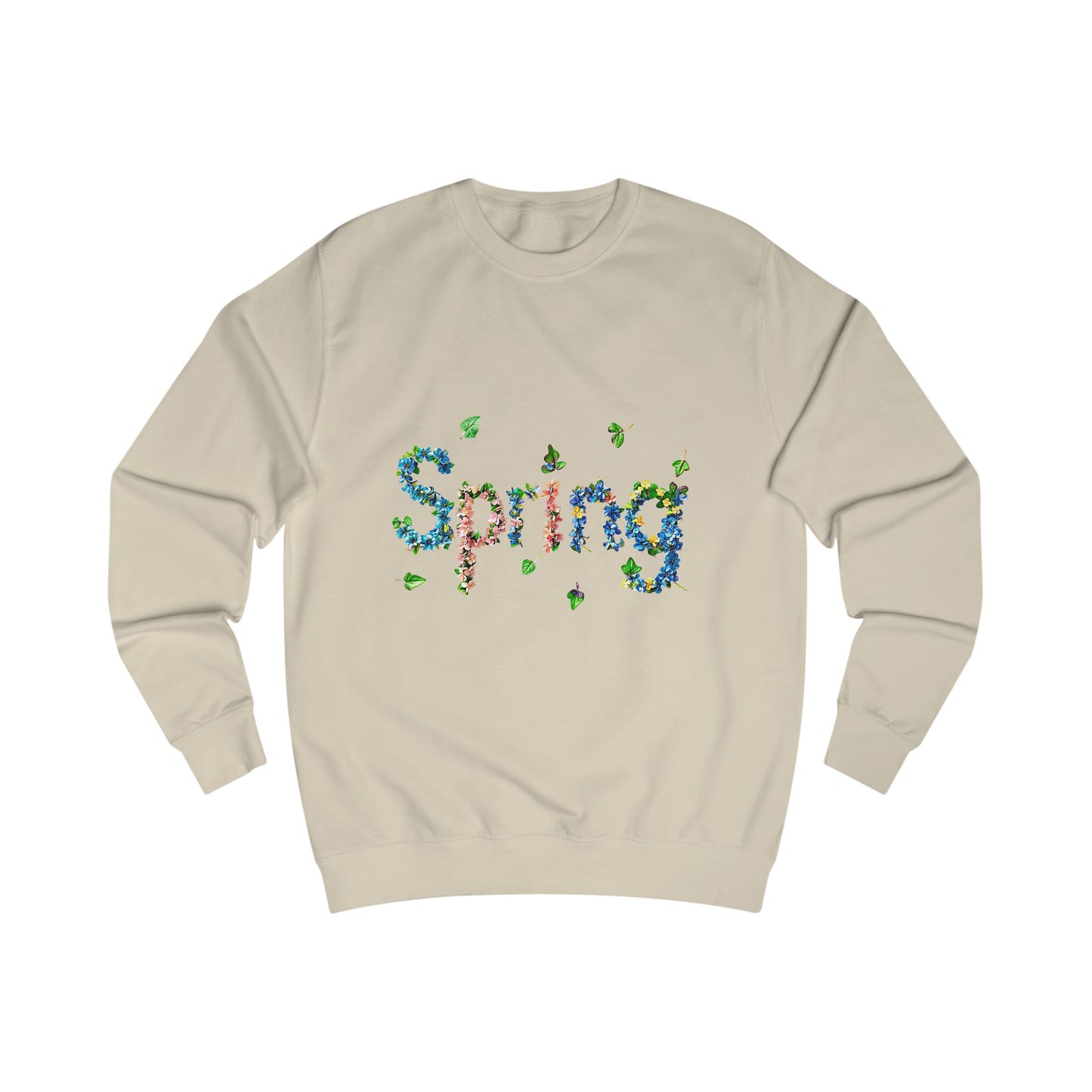 Spring Floral Sweatshirt, Cozy Spring Sweater, Gender Neutral Sweatshirt, Nature-Inspired Apparel, Perfect for Spring Celebrations