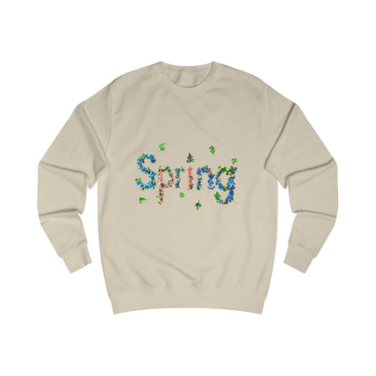 Spring Floral Sweatshirt, Cozy Spring Sweater, Gender Neutral Sweatshirt, Nature-Inspired Apparel, Perfect for Spring Celebrations
