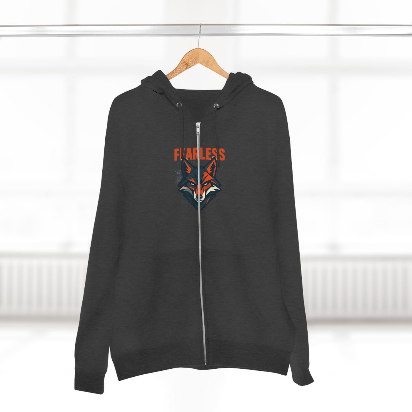 Fearless Wolf  Zip Hoodie | Cozy Layer for Adventurers, Perfect Gift for Animal Lovers, Everyday Casual Wear, Outdoor [...]