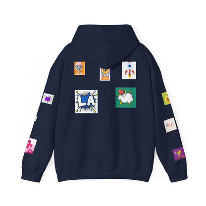 Colorful Graphic Hoodie, Fun Streetwear Sweatshirt,  Fashion, Casual Wear, Unique Gift, Trendy Apparel
