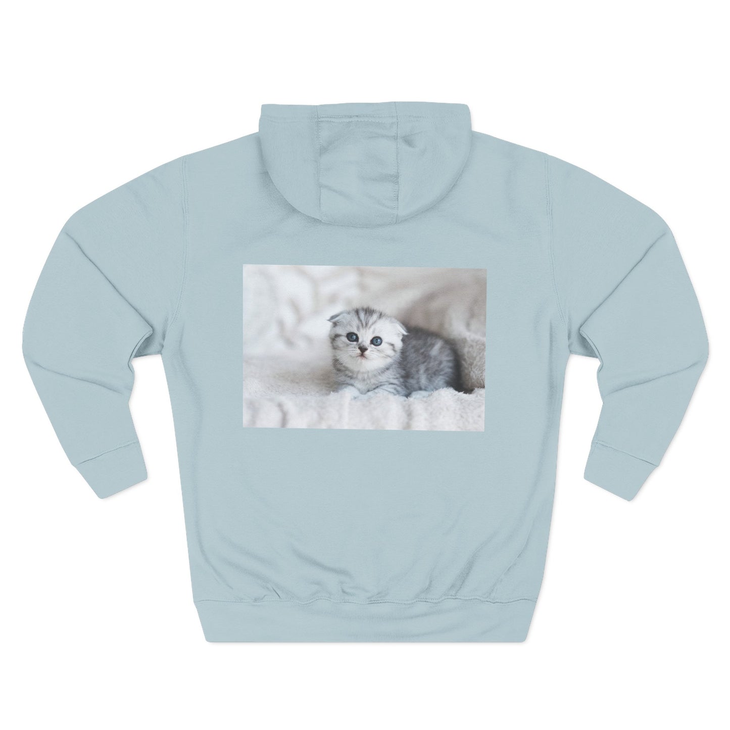 Cat Lover's Three-Panel Fleece Hoodie - Cozy Cat Hoodie, Gift for Cat Lovers, Cute Pet Apparel, Cat Mom Sweatshirt, Birthday Gift