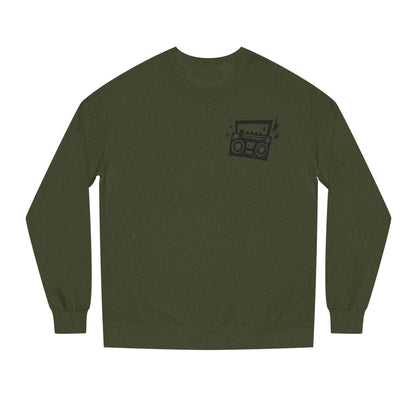 Retro Boombox Sweatshirt - Music Lover Apparel, Gift for Him,  Crew Neck, Casual Wear, Cozy Fashion