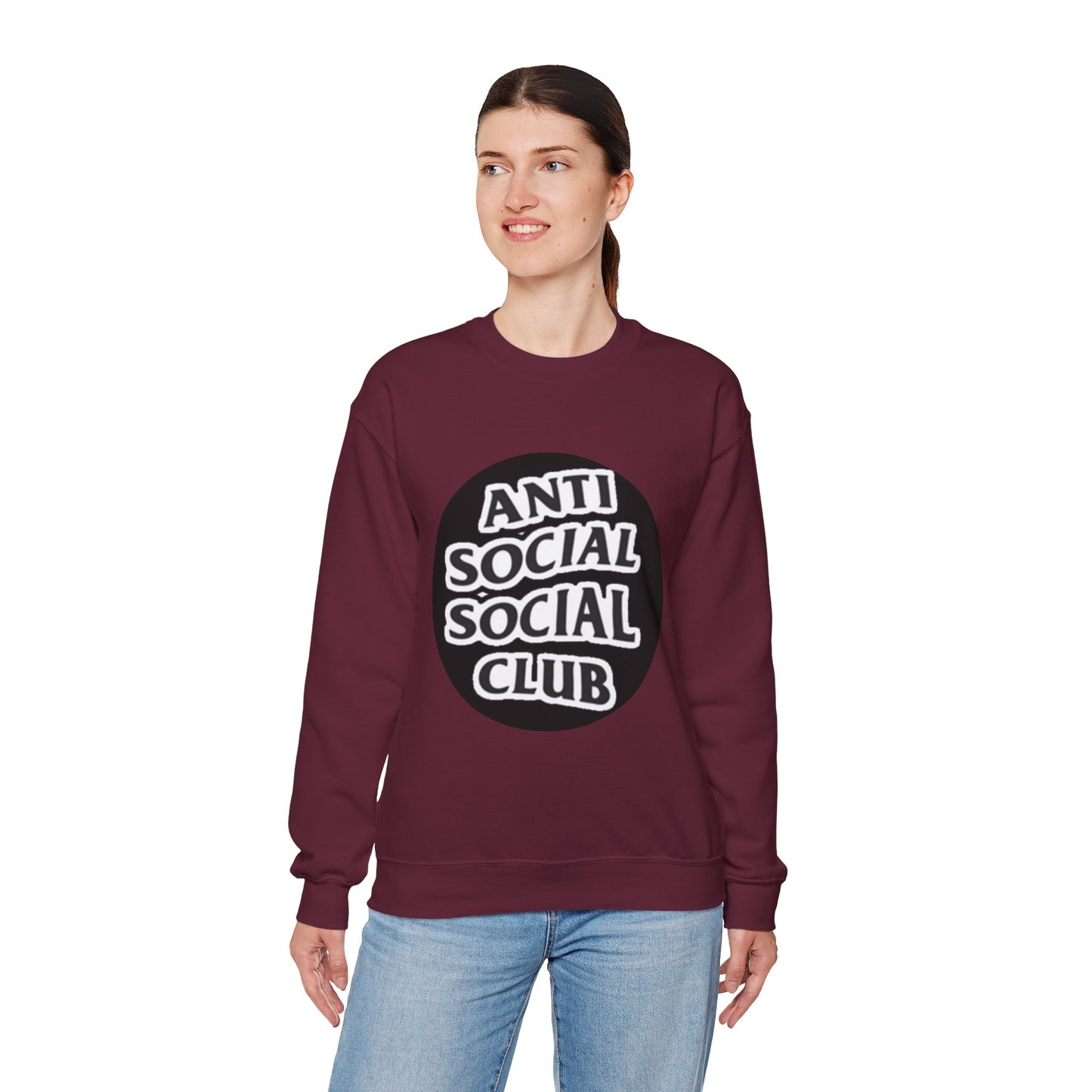 Crewneck Sweatshirt - Anti Social Club Edition, Cozy Sweatshirt, Streetwear Fashion, Gift for Introverts, Lounge Wear, Casual Outfit